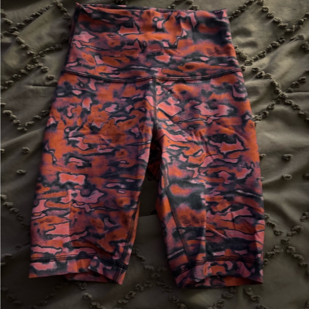 lululemon athletica pink and Blue Bike Shorts